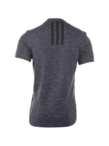 Dzianinowe haftowane polo Adidas w paski szare