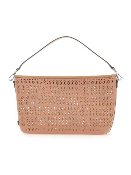 Torebka skórzana Gianni Chiarini różowa