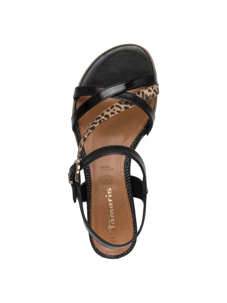 Tamaris Sandale maro deschis negru