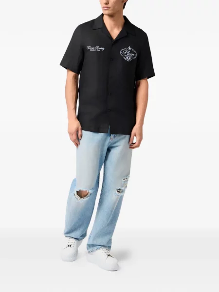 Cămașă Philipp Plein tenis negru