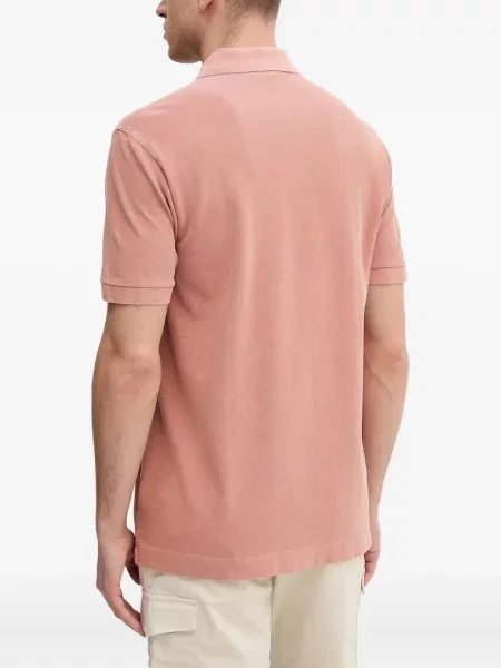 Polo Lacoste cu broderie portocaliu