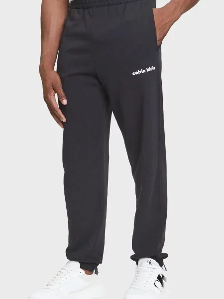 Махрові штани Calvin Klein Jeans чорні