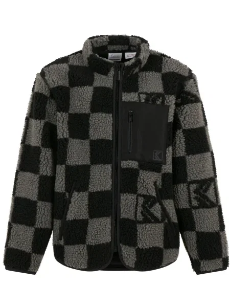 Karl Kani Jachetă fleece gri grafit negru