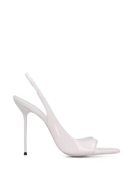Sandale Paris Texas slingback alb