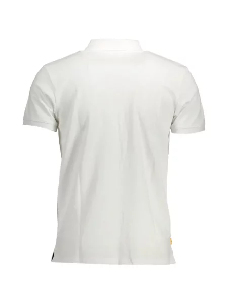 Tricou polo Timberland cu autograf alb