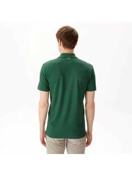 Lacoste Polo O Regularnym Kroju Z Nadrukiem zielony