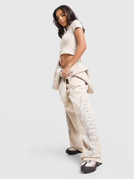 Hoodrich Spodnie Asha Oversized Wide Leg Joggers szare