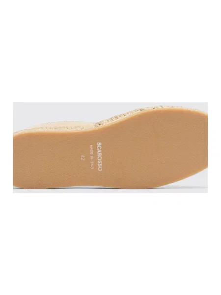 Espadryle Scarosso skórzane beżowe