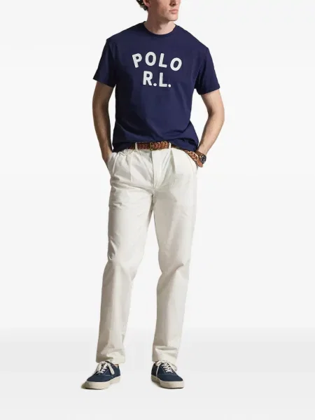 Плетени подрязан ръкавици Polo Ralph Lauren бродирани кафяво