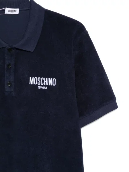 Gulerat tricou polo Moschino albastru