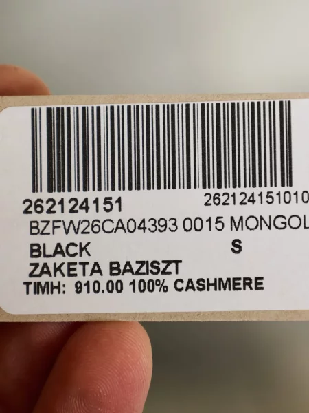 Ζακέτα Baziszt κασμίρ μαύρο