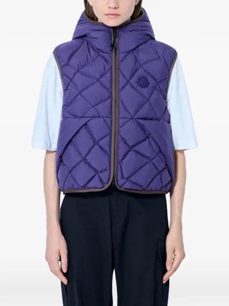Vestă Moncler cu glugă violet