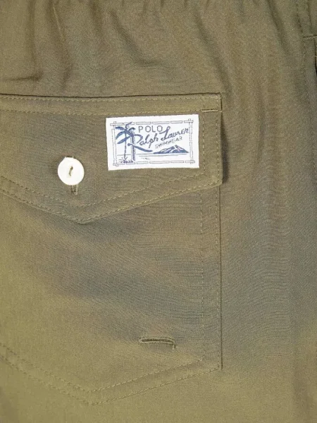 Λινό ριγέ polo Polo Ralph Lauren με κέντημα πράσινο