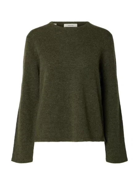 SELECTED Pulover SLWLulu închis verde