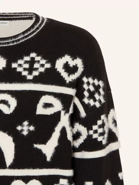 S.Oliver Red Sweter schwarz biały