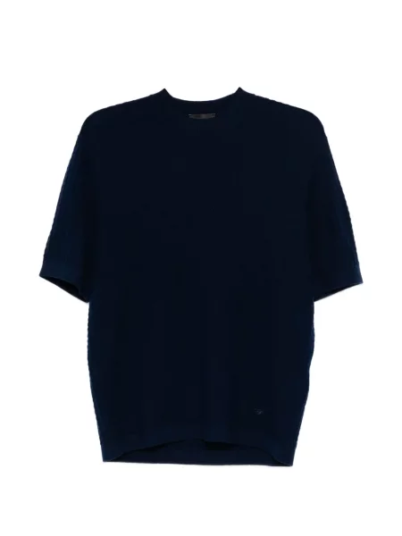 Tricou Emporio Armani de lână albastru