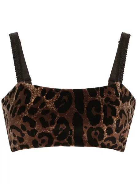 Top Dolce & Gabbana cu imagine cu model leopard maro
