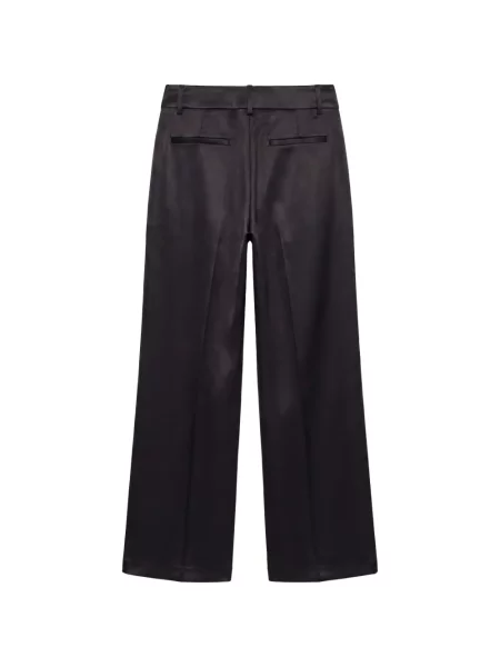Pantaloni Reformation din satin negru