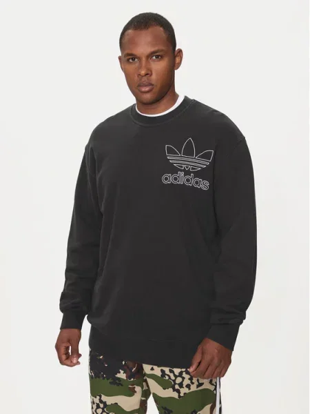 Adidas Суитшърт adicolor Outline Trefoil черен