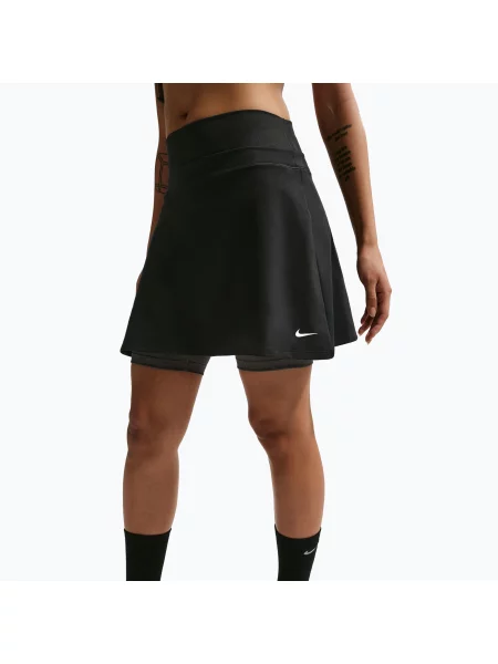 Tenisová sukně Nike One Dri-Fit black/thunder grey/white bílé