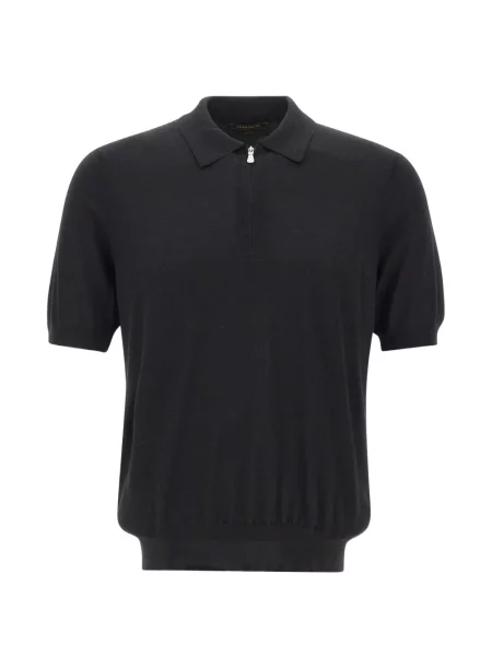 Gulerat scurt tricou polo Gran Sasso negru