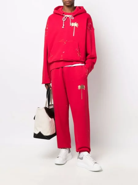 Hlače Palm Angels s printom crvena