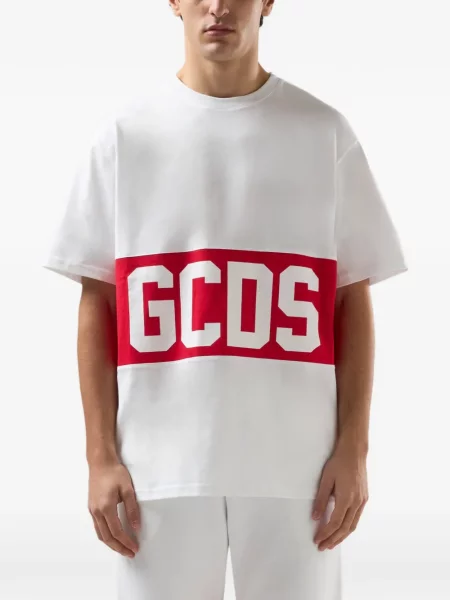 Тениска Gcds с автограф бяло