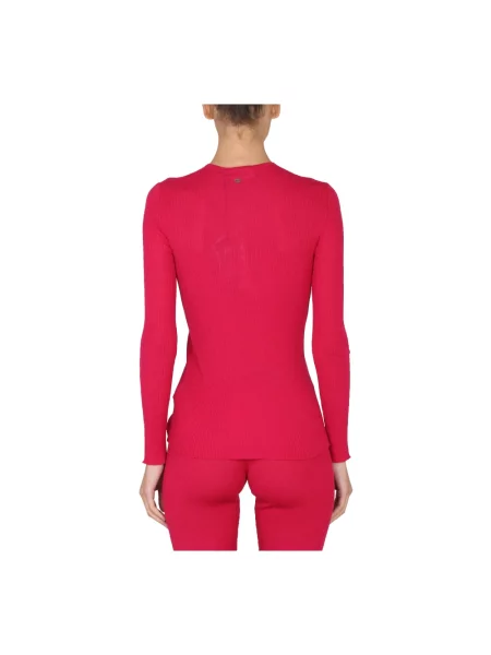 Sweter Dsquared2 wełniany z nadrukiem różowy