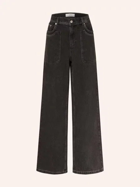 Ba&Sh Wide Leg Džíny Noel grey carbon šedé