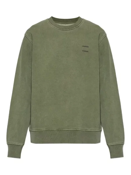 Hanorac crewneck Samsøe Samsøe cu imagine verde
