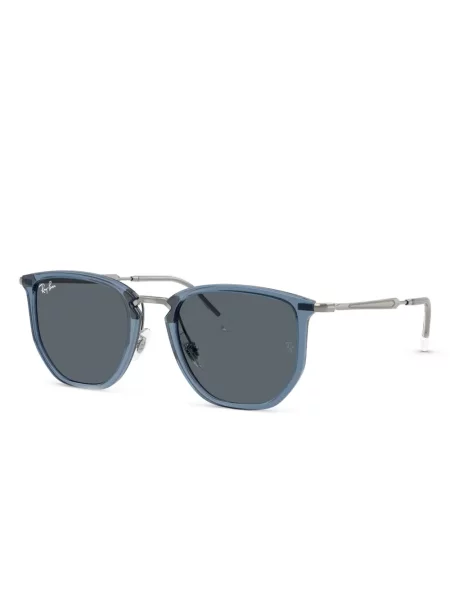 Ochelari de soare Ray-ban cu imprimeu geometric albastru