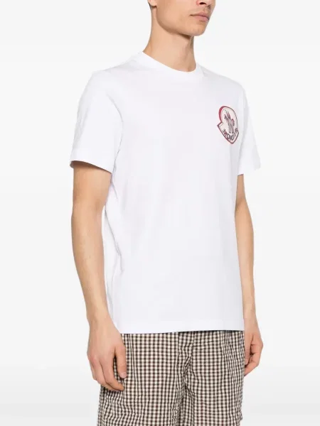 Тениска Moncler с автограф бяло