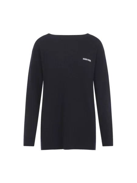 Sweter Miu Miu wełniany niebieski