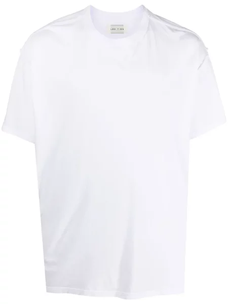 Tricou Les Tien cu decolteu rotund alb