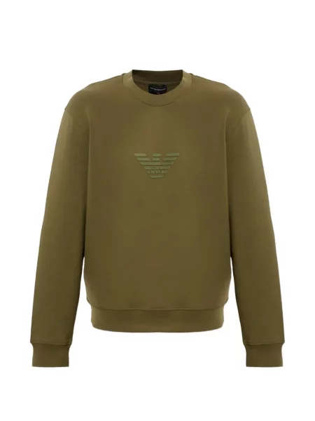 Hanorac Emporio Armani din jerseu verde