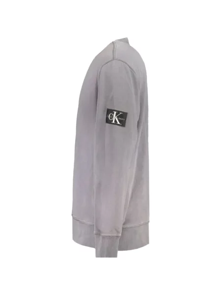 Pulover Calvin Klein cu autograf gri