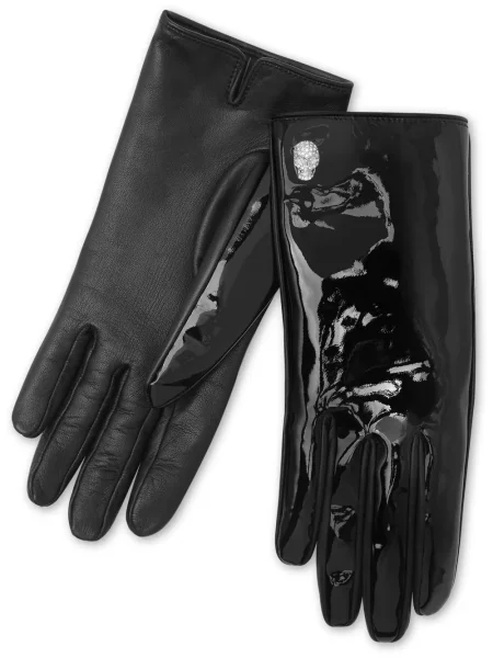 Mănuși Philipp Plein din piele negru