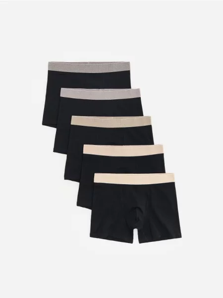 Reserved Set de 5 perechi de boxeri long negru