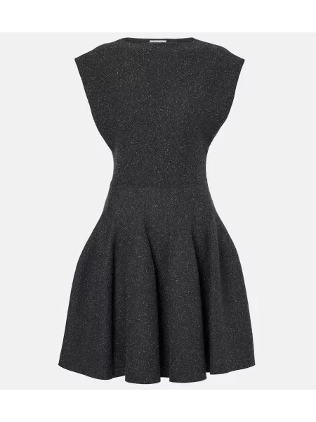 Jedwabna sukienka Alaïa szara