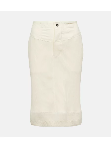 Fustă midi Bottega Veneta tricotate până la genunchi