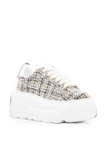 Sneakerși Casadei cu platformă din tweed