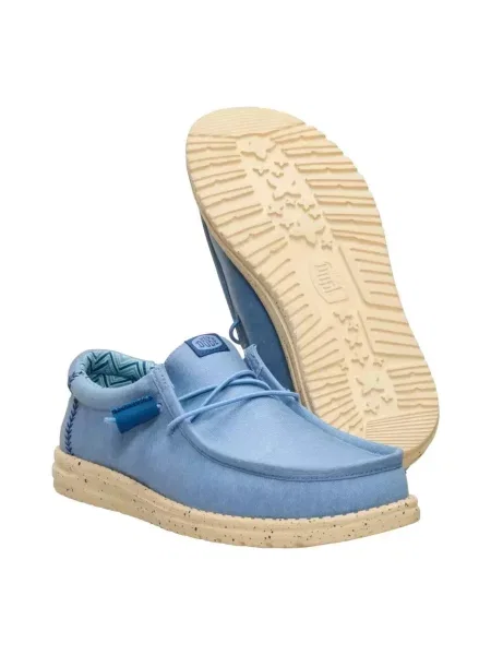 HeyDude Mokasyny Wally Stretch Canvas beżowe