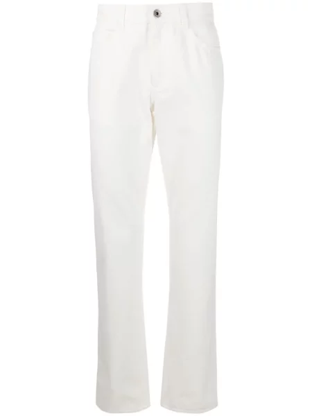 Blugi drepți Ferragamo alb