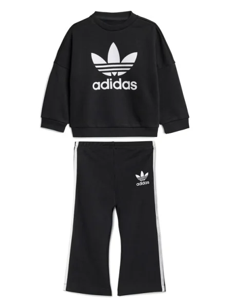 Adidas Set bluză și leggings Flared Fit negru