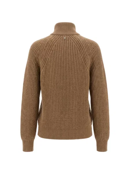 Cardigan Dondup tricotate asimetric maro