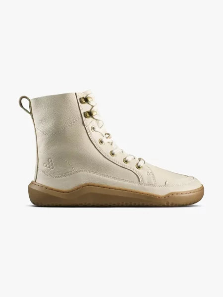 Vivobarefoot bokacsizma női bőr GOBI BOOT bézs