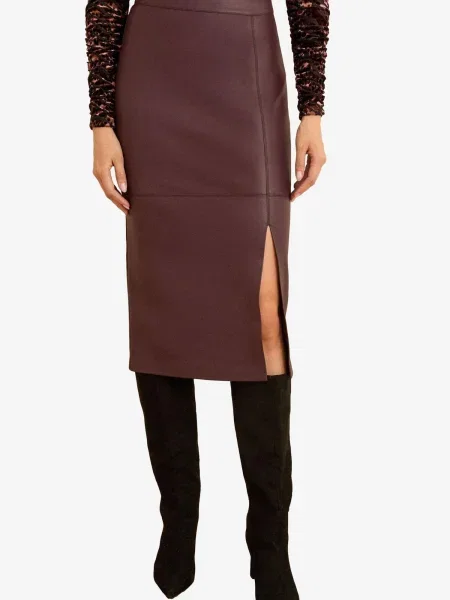 Love & roses Fustă burgundy roșu