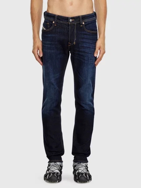 Прямі джинси Diesel темно-синій сині