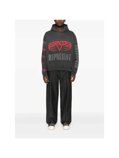 Bluza z kapturem Represent dwustronna szara