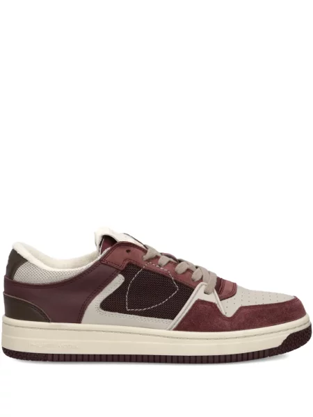 Sneakerși Philippe Model Paris din piele de căprioară roșu